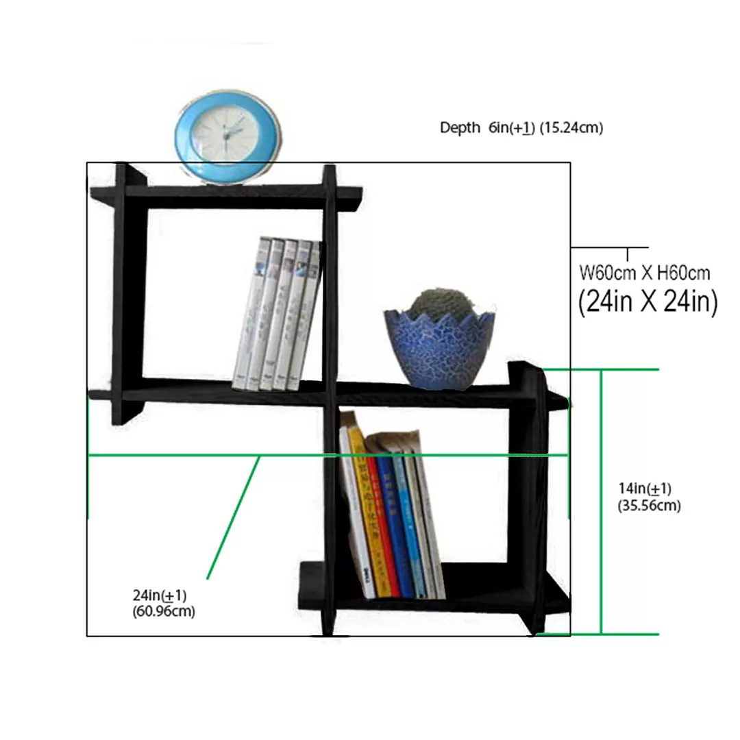Cross Square Book Shelf (WS0119) - Image 4