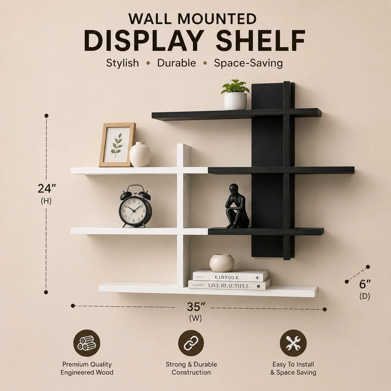 Arm Floating Book Shelf (WS0121) - Image 2