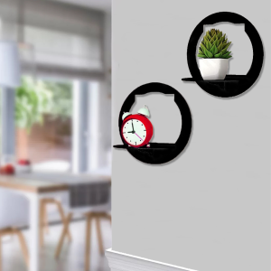 2 Pcs Round Cat Floating Shelves (WA0126)