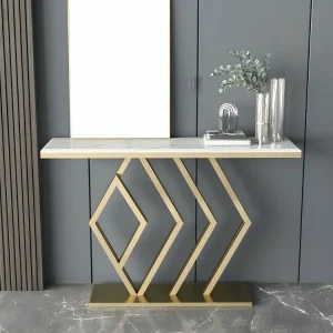 White Rectangular Console Table  (WS0146)