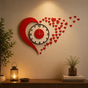 Crazy Heart Acralic Wall Clock (WC0173)