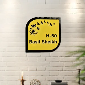 Acrylic Home Name Plate Design (NP0103)