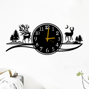 Pine Tree With Deer Wall Clock (WC0175)