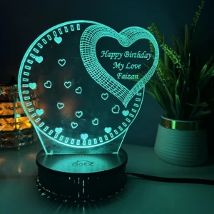 Heart Name 3D Illusion Lamp (IL0135)
