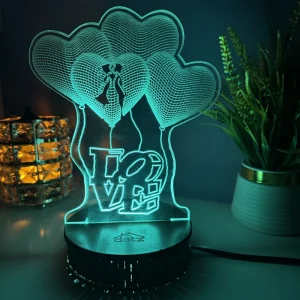 Love Heart 3D Illusion Lamp (IL0145)