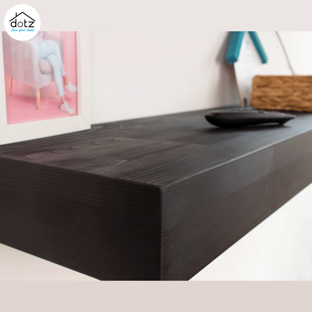 Natural Floating Shelf with LED Lights, Wood Shelf (WS0162). - Image 6