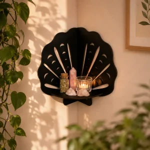 Crystal Shell Corner Wall Shelf (WA0173)