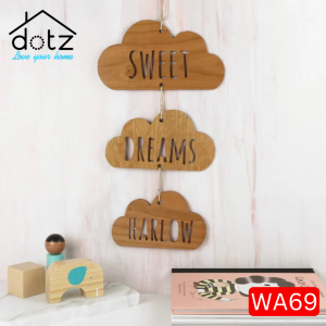 Clouds Shape Wooden Wall Art (WA0069)
