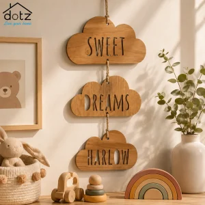 Clouds Shape Wooden Wall Art (WA0069)