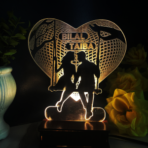 Cute Couple on Swing Customized Lamp (IL0160)