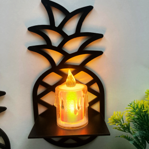 Pineapple Shaped Wooden Wall Shelf (WA0124)