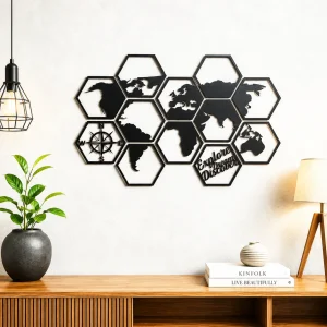 World Globe Map Wall Art (WA0152)