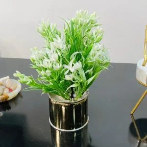 Lily Rose Plant with Metal Pot