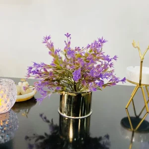 Pampas Grass Plant with Metal Pot