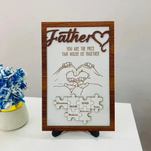 Personalized Fathers Day Puzzle Sign