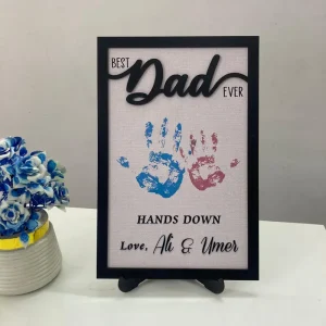 Personalized DIY Handprint Sign for Father Day