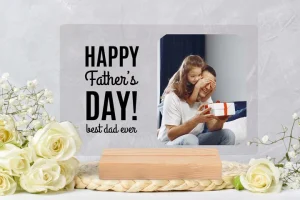 Fathers day acrylic Plaque with Picture