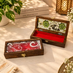 Jewelry Box with Glass Lid