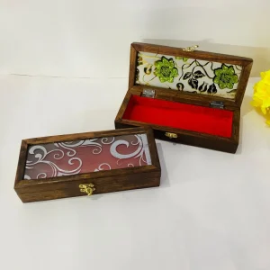 Jewelry Box with Glass Lid