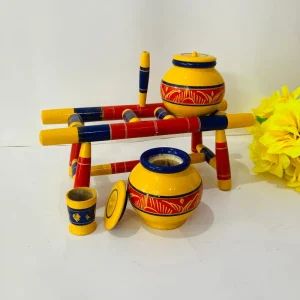 Hand Made Wooden Gadvanji Set