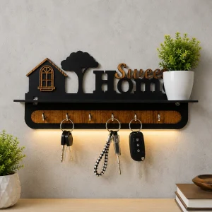 Sweet Home Wooden Key Holder