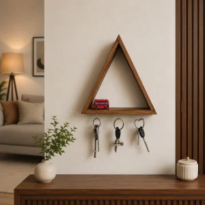 Triangle Shaped Wooden Key Hanger