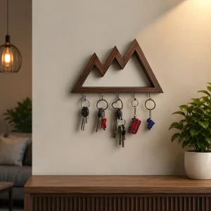 Mountain Shaped Wooden Key Hanger