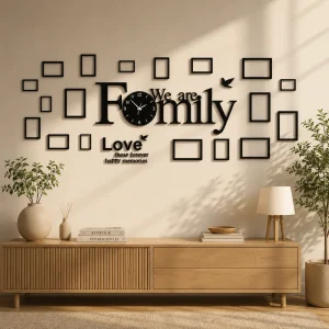 Family Clock With Frame (WC0164)