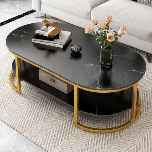 2 Layerd Oval Coffee Table