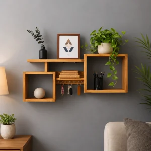2 Cubes Large Wooden Shelf