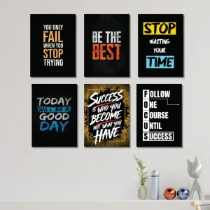 6 Pieces Motivational Wooden Tiles