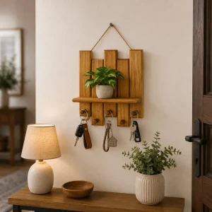 Multi Purpose Wooden Hanging Shelf