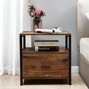 2-Drawer Modern End Side Table