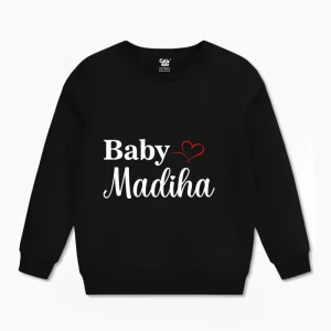 Kid Name with Heart Sweat Shirt
