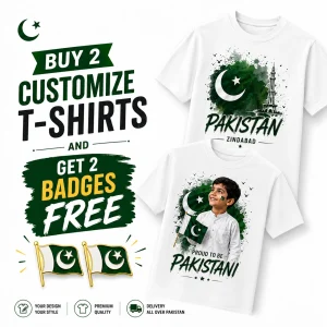 2 Customize Independence T shirt with 2 free Badges