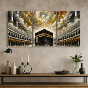 Majestic Kaaba 3 Piece Wall Art (WA0367)