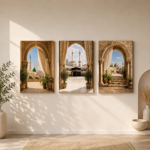 Sacred Vistas 3-Piece Islamic Wall Art (WA0373)